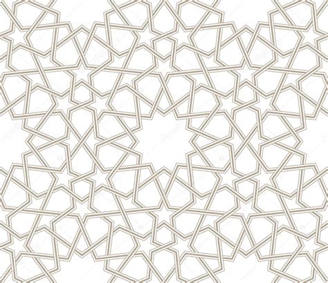 Islamic Star Pattern Grey Lines With White Background — Stock Vector