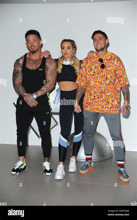 Ashley Cain Georgia Harrison And Stephen Bear Are Seen During The Cast