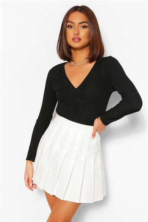 Woven Pleated Super Mini Tennis Skirt Tennis Skirt Outfit White