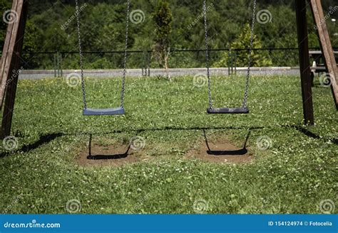Swings In Park Stock Photo Image Of Outdoor Relaxation 154124974