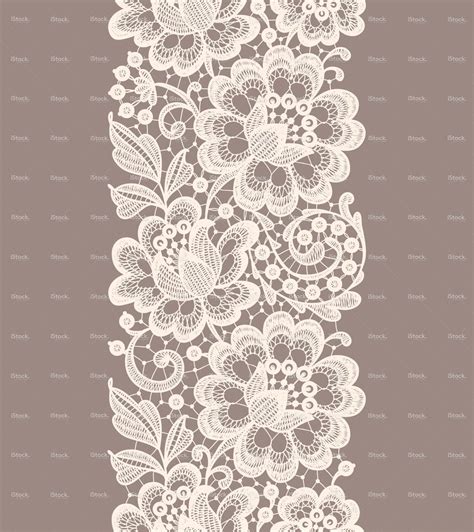 Lace Seamless Pattern Ribbon Border Embroidery Designs Paper Lace