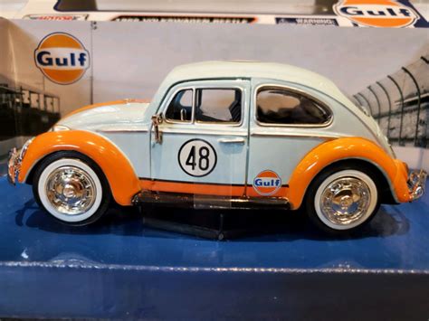 124 Diecast Motor Max 1966 Vw Volkswagen Beetle Gulf Livery Arts