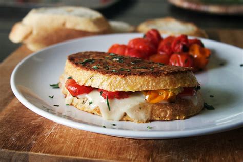 Parmesan Crusted French Toast Grilled Cheese Sandwich With Blistered