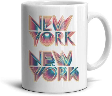 Fsvda Coffee Mug 11oz New York New York Handle Drinks Cup Home And Kitchen
