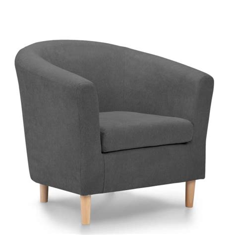 Grey Tweed Fabric Tub Chair Sloane And Sons