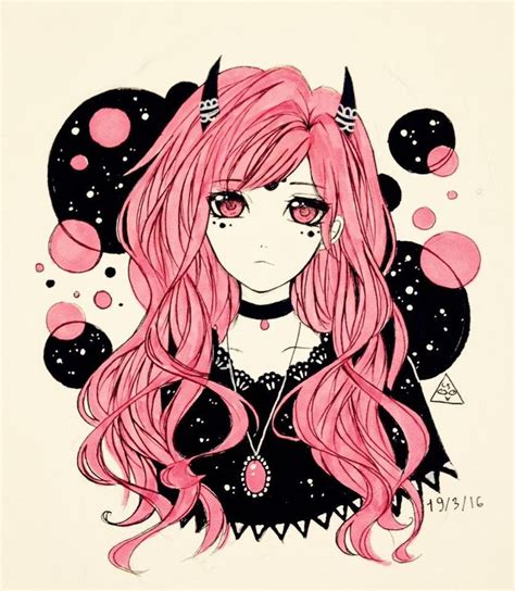 Pink By Chihobo55 On Deviantart Gothic Anime Pastel Goth Art Kawaii Art