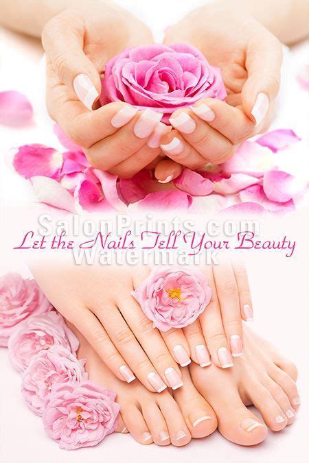 Nail Salon Poster Pink And White Manicure And Pedicure Poster P