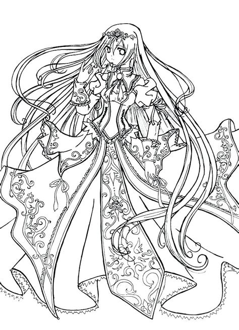 Anime Fairy Drawing Outline Sketch Coloring Page