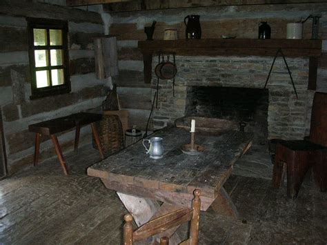 Inside The One Room Log Cabin Built By Major David Peery In 1805 It