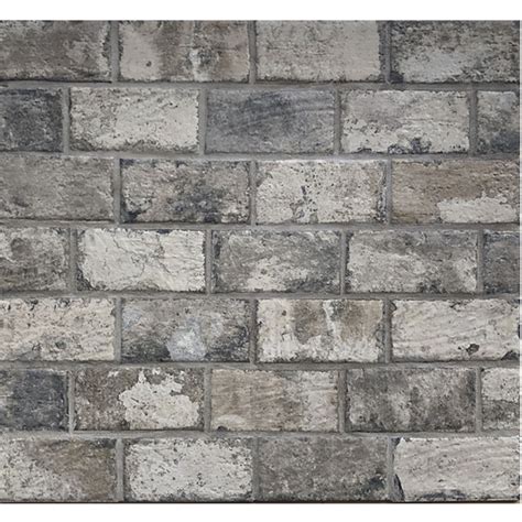Allen Roth Broadmeadow Grey Brick 4 In X 8 In Procelain Tile 40