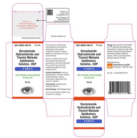 Dorzolamide And Timolol Ophthalmic Solution Pi