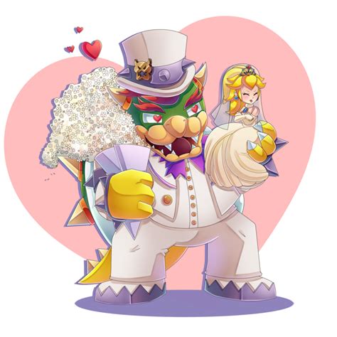 Bowser And Peach Wedding Day [speedpaint] By Cuteytcat On Deviantart In 2023 Super Mario Art