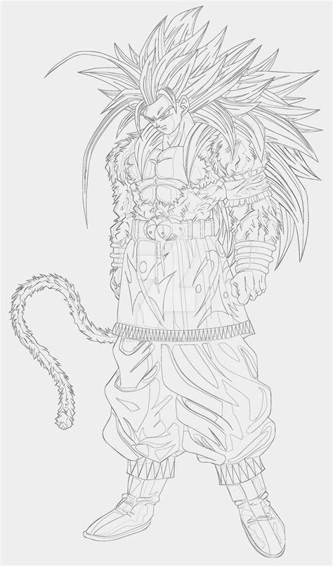 Goku Ssj5 After Live Theme Linear Art By Artmaker1936 On Deviantart