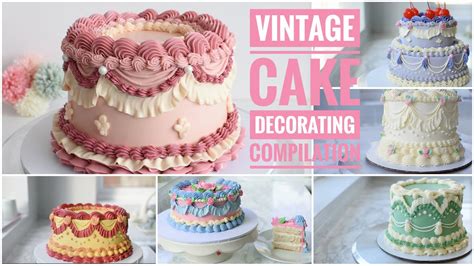 Vintage Cake Decorating Satisfying Piping Compilation How To Make