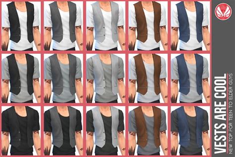 Vests Are Cool By Peacemaker Ic At Simsational Designs Sims 4 Updates