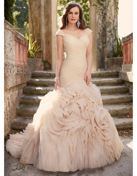Buy 2016 Sexy Blush Pink Wedding Dresses Cheap Formal Bridal Gowns Long Trains