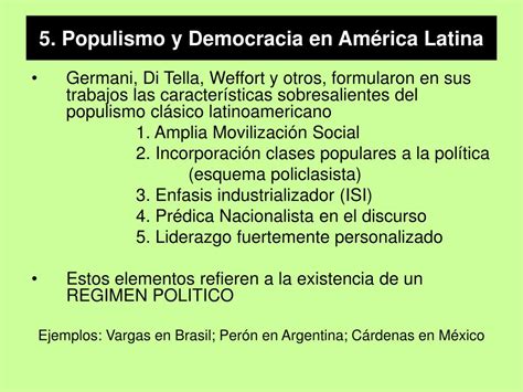 PPT 5 Populismo y Democracia en América Latina PowerPoint