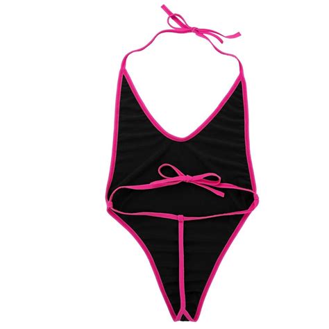 Sheer Monokini G String Thong High Cut Beachwear Micro Bikini Mb1801