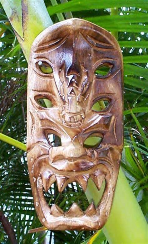 Scary Tiki Mask Tiki Mask Tiki Lion Sculpture