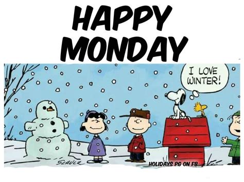 Monday I Love Winter Happy Monday Snoopy