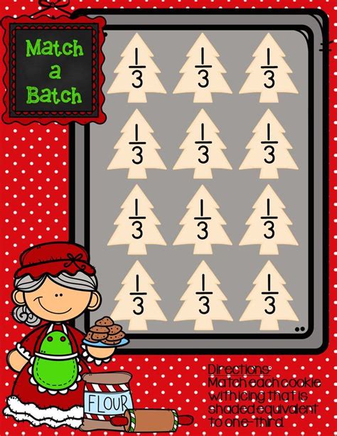 Equivalent Fractions Math Centers Christmas Themed Math Centers