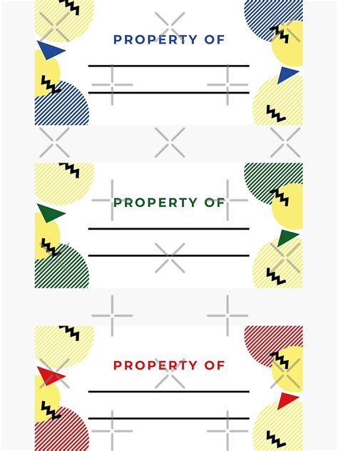 Property Of Blank Label Sticker Pack Sticker For Sale By