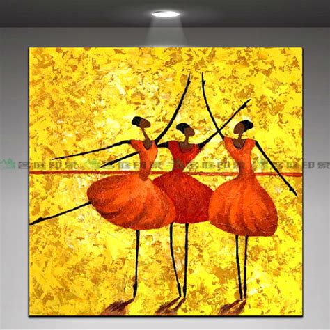 Hot Sell Modern Abstract Painting Ballet Dancing Girls