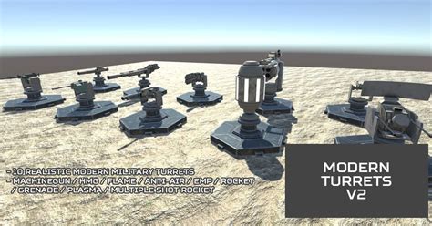 Modern Unmanned Turrets V2 3d Model Cgtrader