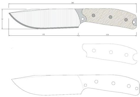 Printable knife patterns (templates) for amateur knifemakers. Knife Templates and Patterns + How to Make Sheath