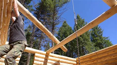 Maybe you would like to learn more about one of these? Off Grid Log Cabin Build - Last two logs - YouTube