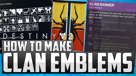 Destiny 2 How To Make Custom Clan Banners W Clan Rewards Youtube