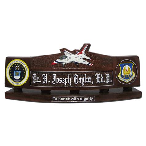 Us Air Force Usaf Custom Desk Name Plates With Rank Government