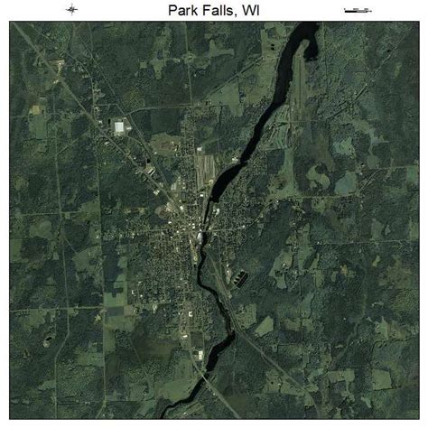Aerial Photography Map Of Park Falls Wi Wisconsin
