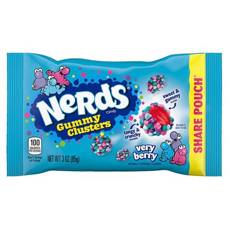 Wonka Nerds Gummy Clusters Very Berry 85g Candy Corner