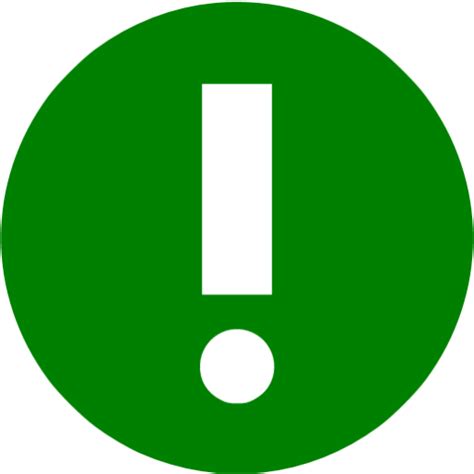 Green Warning Icon Free Green Warning Icons