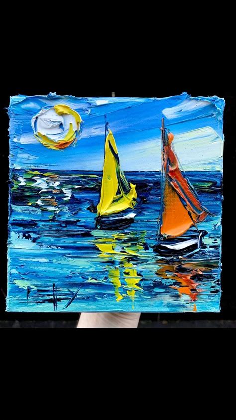 Learn To Paint Sailboats En 2020 Peinture Abstraite Toile Peinture