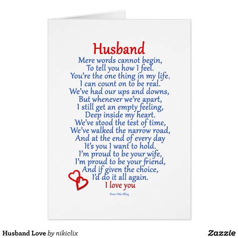 Husband Love Card | Zazzle.com | Birthday message for husband, Husband birthday card, Husband 