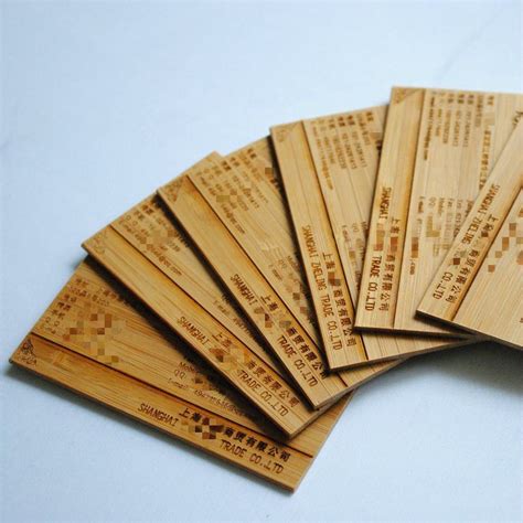 Enter your business name and create a stunning bamboo business card tailored just for you. China Laser Carved /Printing Bamboo Eco-Friendly and ...