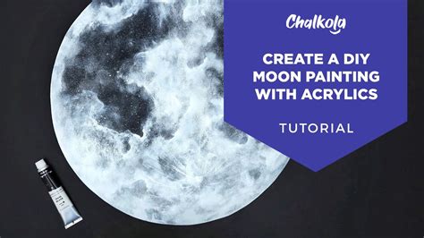 Diy Moon Art Easy Acrylic Paint Tutorial Youtube