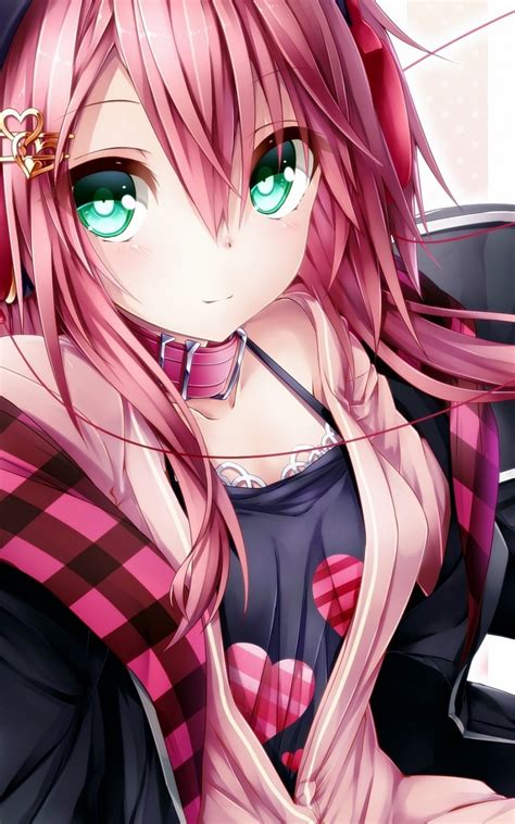 Download 1600x2560 Anime Girl Pink Hair Headphones