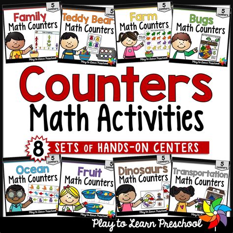 Math Counters Center Activities For Preschool And Pre K Play To