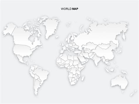 Flat Map Of World Powerpoint Templates Powerpoint Free