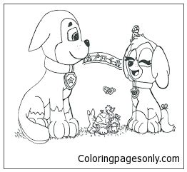 Paw Patrol Number 2 Coloring Pages - Cartoons Coloring Pages - Free