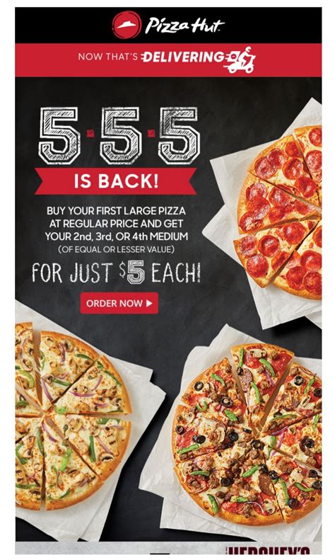 Pizza Hut 5 5 5 Deal Is Back Toronto Ontario Canada