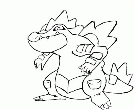 Feraligatr Coloring Page Free Printable Pages Sketch Coloring Page