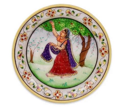 Marble Plate 6 Inch Round For Home Decorative At Rs 380 In Jaipur Id