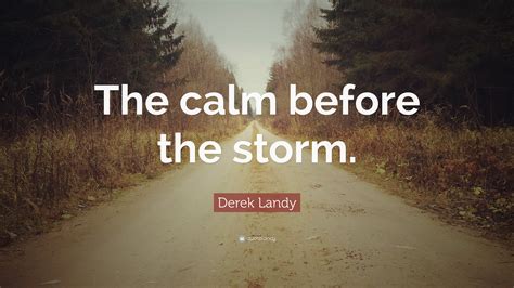 Derek Landy Quote The Calm Before The Storm