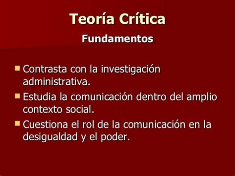 Teoría Crítica De La Comunicación De Masas