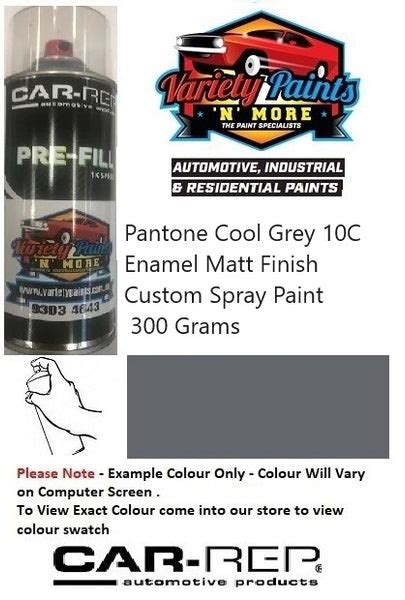 Pantone Cool Grey 10c Enamel Matt Finish Custom Spray Paint 300 Grams