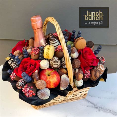 Edible Basket With Fruits Erries And Macarons See Full Range Of